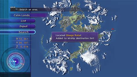 omega ruins ffx coordinates